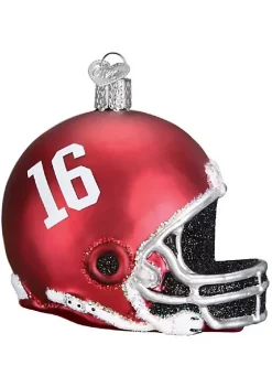 Best Sale 🔔 Old World 🔔 Christmas 60117 Glass Blown Alabama Helmet Ornament 😉