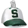 Budget ✔️ Old World 🔔 Christmas Glass Blown Tree Ornament, Michigan State ⚾ Baseball Cap 🛒 -Old World Christmas Shop Belk 359