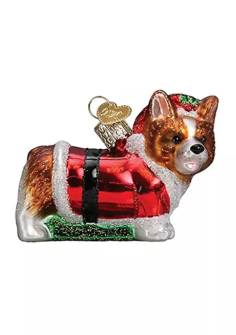 Brand new β Old World π Christmas Blown Glass Holly Hat Corgi π Christmas Tree Ornament π 3 Brand new β Old World π Christmas Blown Glass Holly Hat Corgi π Christmas Tree Ornament π
