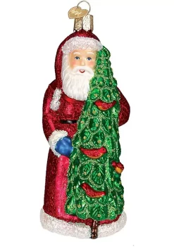 Coupon ⌛ Old World 🎁 Christmas 40196 Glass Blown Santa with Calling Birds Ornament 🤩