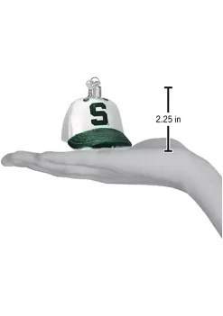 Budget ✔️ Old World 🔔 Christmas Glass Blown Tree Ornament, Michigan State ⚾ Baseball Cap 🛒 -Old World Christmas Shop Belk 361