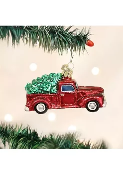 Cheap 👍 Old World 🎄 Christmas Truck with Tree Glass Blown Ornament 🧨 -Old World Christmas Shop Belk 3649