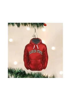 Budget ⭐ Old World ❄ Christmas Glass Blown Ornament (#62703) Florida State Hoodie, 4.5" ⌛ -Old World Christmas Shop Belk 3676
