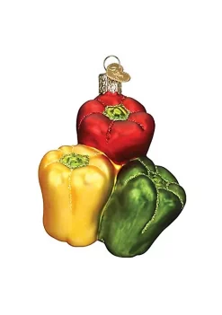 Promo 👍 Old World 🎄 Christmas Glass Blown Ornament (#28134) Bell Peppers, 4" 👍