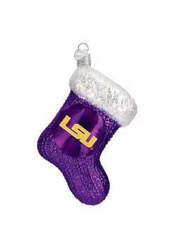 Best Sale ❤️ Old World 🎄 Christmas Glass Blown Ornament (#60308) LSU Stocking, 5" 💯 -Old World Christmas Shop Belk 377