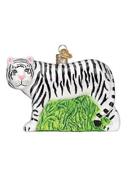 Buy 🔔 Old World 🎄 Christmas 12137 Ornaments White Tiger Glass Blown Ornaments 👏