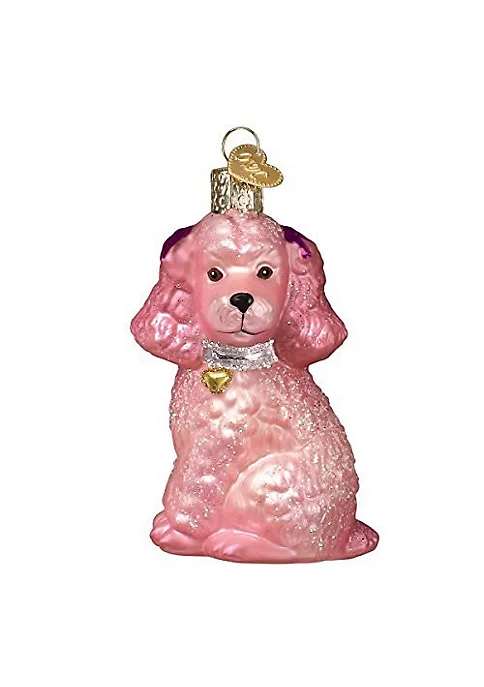 Cheap โ Old World ๐ Christmas Pink Poodle Glass Blown Ornament ๐ 3 Cheap โ Old World ๐ Christmas Pink Poodle Glass Blown Ornament ๐