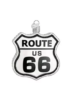 Promo 🛒 Old World 🎄 Christmas Historic Route Sign Glass Blown Ornament ✨ -Old World Christmas Shop Belk 3860