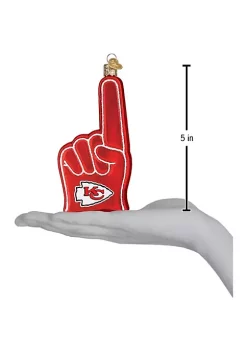 Outlet ⌛ Old World 🎄 Christmas Kansas City Chiefs Foam Finger Ornament For 🎄 Christmas Tree ✨ -Old World Christmas Shop Belk 393