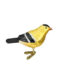 Outlet 😀 Old World 🎄 Christmas 18045 Glass Blown American Goldfinch Ornament 🤩