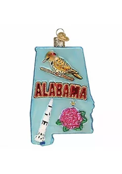 Best deal ⭐ Old World 🎄 Christmas 36272 Glass Blown State of Alabama Ornament 🤩