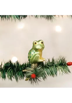Hot Sale 🧨 Old World ❄ Christmas Happy Froggy Glass Blown Ornament ⌛ -Old World Christmas Shop Belk 4203