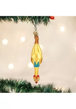 Budget 🧨 Old World 🎁 Christmas Rubber Chicken Glass Blown Ornament 👏 -Old World Christmas Shop Belk 4204