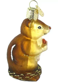 Cheapest ❤️ Old World 🎁 Christmas Chipmunk Glass Blown Ornament 🎁 -Old World Christmas Shop Belk 4208