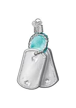 New ⭐ Old World 🎁 Christmas Ornaments Military Tags Glass Blown Ornaments for 🎁 Christmas Tree 👍 -Old World Christmas Shop Belk 4231