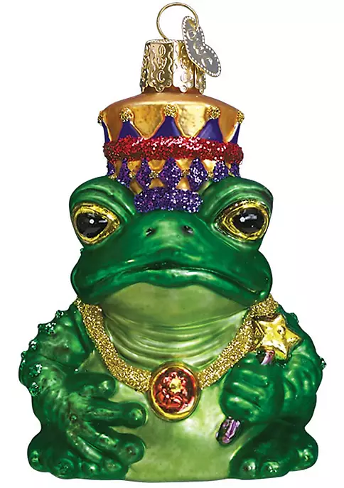 Promo π Old World β Christmas 12010 Blown Glass Frog King Ornament π 3 Promo π Old World β Christmas 12010 Blown Glass Frog King Ornament π