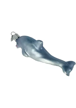 Promo 💯 Old World ❄ Christmas 12187 Glass Blown Playful Dolphin Ornament ❤️ -Old World Christmas Shop Belk 4257