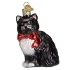 Discount ⌛ Old World 🎄 Christmas Tuxedo Kitty Glass Blown Ornament 🛒