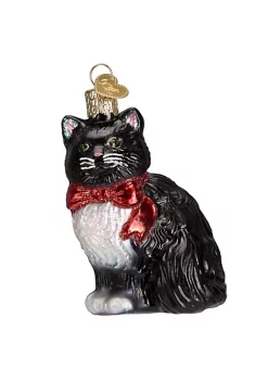 Discount ⌛ Old World 🎄 Christmas Tuxedo Kitty Glass Blown Ornament 🛒