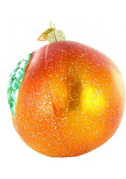 Hot Sale 🛒 Old World 🎁 Christmas Peach Glass Blown Hanging 🎁 Christmas Ornament ✔️ -Old World Christmas Shop Belk 4338
