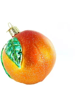 Hot Sale 🛒 Old World 🎁 Christmas Peach Glass Blown Hanging 🎁 Christmas Ornament ✔️ -Old World Christmas Shop Belk 4341