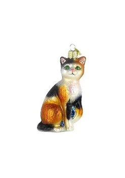 Hot Sale ❤️ Old World ❄ Christmas 12399 Glass Blown Calico Cat Ornament 👏 -Old World Christmas Shop Belk 4371