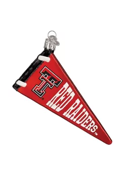 Best Sale ❤️ Old World 🎄 Christmas Hanging Glass Tree Ornament, Texas Tech Pennant ✨ -Old World Christmas Shop Belk 440