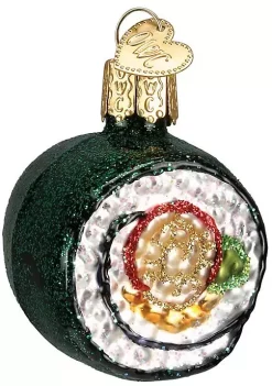 Promo ❤️ Old World 🎁 Christmas 32110 Glass Blown Sushi Roll Ornament 🥰 -Old World Christmas Shop Belk 4584