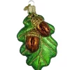 Cheap 💯 Old World 🔔 Christmas Glass Blown Ornament, Oak Leaf w/ Acorns (#48023) 😀 -Old World Christmas Shop Belk 4603