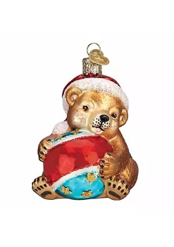 New 💯 Old World ❄ Christmas Collection- Glass Blown Ornament: Playful Cub ⌛