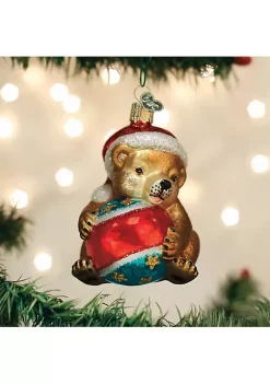 New 💯 Old World ❄ Christmas Collection- Glass Blown Ornament: Playful Cub ⌛ -Old World Christmas Shop Belk 4731