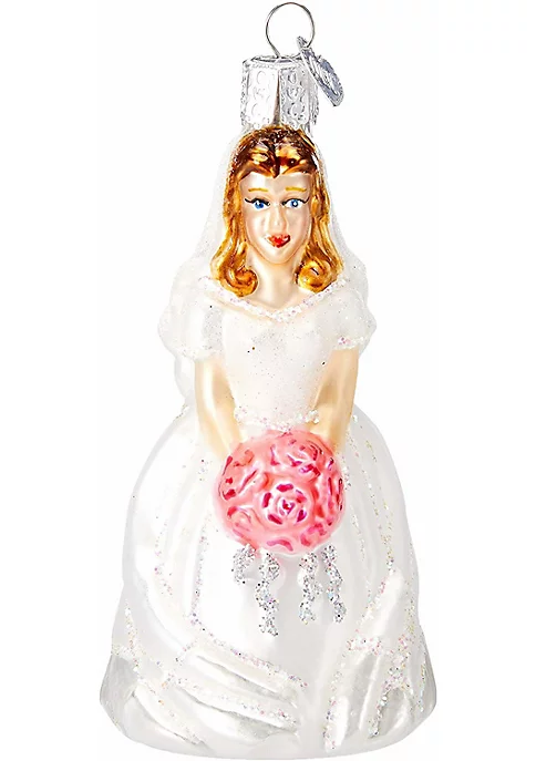 Wholesale ๐ Old World ๐ Christmas 10226 Blown Glass Brunette Bride Ornament ๐ 3 Wholesale ๐ Old World ๐ Christmas 10226 Blown Glass Brunette Bride Ornament ๐ - Image 2