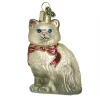 Hot Sale ✨ Old World 🎄 Christmas Hanging Glass Tree Ornament, Grey Himalayan Kitty ✔️ -Old World Christmas Shop Belk 479