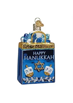 Best Pirce 💯 Old World 🔔 Christmas Glass Blown Ornament, Happy Hanukkah (#36302) ✔️