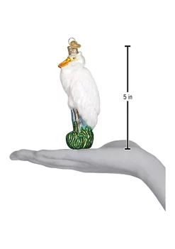 Cheap 🔔 Old World ❄ Christmas Bird ⌚ Watcher Collection Glass Blown Ornaments Great Egret 👍 -Old World Christmas Shop Belk 527