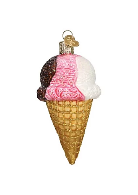 Top 10 🥰 Old World 🔔 Christmas Glass Blown Tree Ornament, Neapolitan Ice Cream Cone 🔥 4 Top 10 🥰 Old World 🔔 Christmas Glass Blown Tree Ornament, Neapolitan Ice Cream Cone 🔥 - Image 2