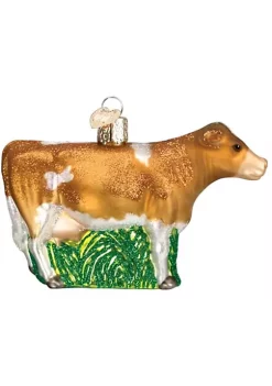Best Sale ✨ Old World 🔔 Christmas Brown Dairy Cow Glass Blown Ornament for 🔔 Christmas Tree 🥰 -Old World Christmas Shop Belk 583