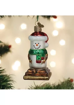 Best Pirce 😍 Old World 🎄 Christmas S'Mores Snowman Glass Blown Ornament, 🎄 Christmas Tree ✨ -Old World Christmas Shop Belk 616