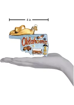 Budget 🛒 Old World 🔔 Christmas Glass Blown Tree Ornament, State of Oklahoma 🌟 -Old World Christmas Shop Belk 662