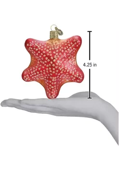 Best Pirce ✔️ Old World ❄ Christmas Hanging Glass Tree Ornament, Red Starfish 🛒 -Old World Christmas Shop Belk 689
