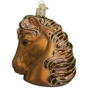 Buy ⌛ Old World 🎁 Christmas Horse Head-Brown Glass Blown Ornament for 🎁 Christmas Tree 🛒
