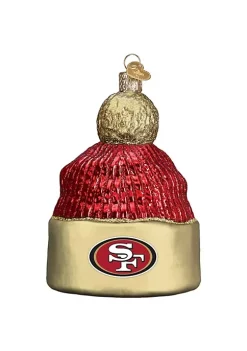 Cheap 🔥 Old World 🔔 Christmas San Francisco 49ers Beanie Ornament For 🔔 Christmas Tree 🛒