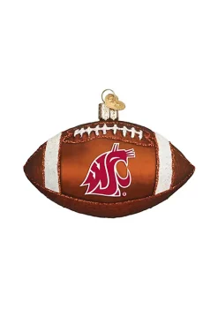 Flash Sale ✨ Old World 🔔 Christmas Hanging Glass Tree Ornament, Washington State University Football 🌟 -Old World Christmas Shop Belk 817