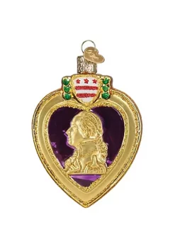 Buy ๐งจ Old World ๐ Christmas Purple Heart Glass Blown Ornament for ๐ Christmas Tree โ๏ธ