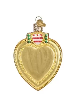 Buy 🧨 Old World 🔔 Christmas Purple Heart Glass Blown Ornament for 🔔 Christmas Tree ✔️ -Old World Christmas Shop Belk 839