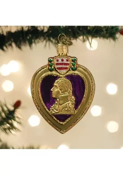 Buy 🧨 Old World 🔔 Christmas Purple Heart Glass Blown Ornament for 🔔 Christmas Tree ✔️ -Old World Christmas Shop Belk 841