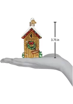 Buy ✔️ Old World 🔔 Christmas Holiday Outhouse Glass Blown Ornament for 🔔 Christmas Tree 😉 -Old World Christmas Shop Belk 852