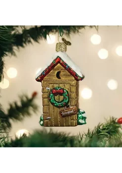 Buy ✔️ Old World 🔔 Christmas Holiday Outhouse Glass Blown Ornament for 🔔 Christmas Tree 😉 -Old World Christmas Shop Belk 853