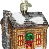 New ✔️ Old World 🎄 Christmas 20015 Glass Blown Log Cabin Ornament ✨ -Old World Christmas Shop Belk 866