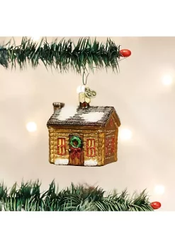 New ✔️ Old World 🎄 Christmas 20015 Glass Blown Log Cabin Ornament ✨ -Old World Christmas Shop Belk 867